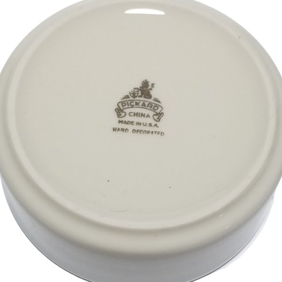 Collectible Lidded Round Trinket Box, With a Snow Village Scene by Picard China - Picture 5 of 9